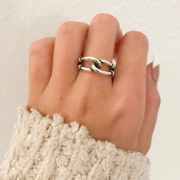 925 Sterling Silver Dainty Wrap Ring Minimalist Ring Twist Ring Buckle Ring - Picture 2 of 9